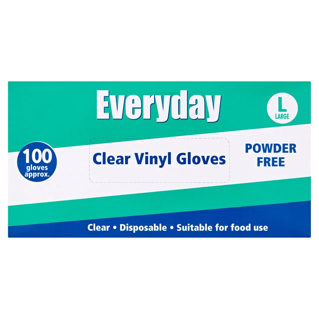Everyday Vinyl Disposable Gloves Powder Free L 100 per pack