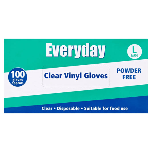 Everyday Vinyl Disposable Gloves Powder Free L 100 per pack