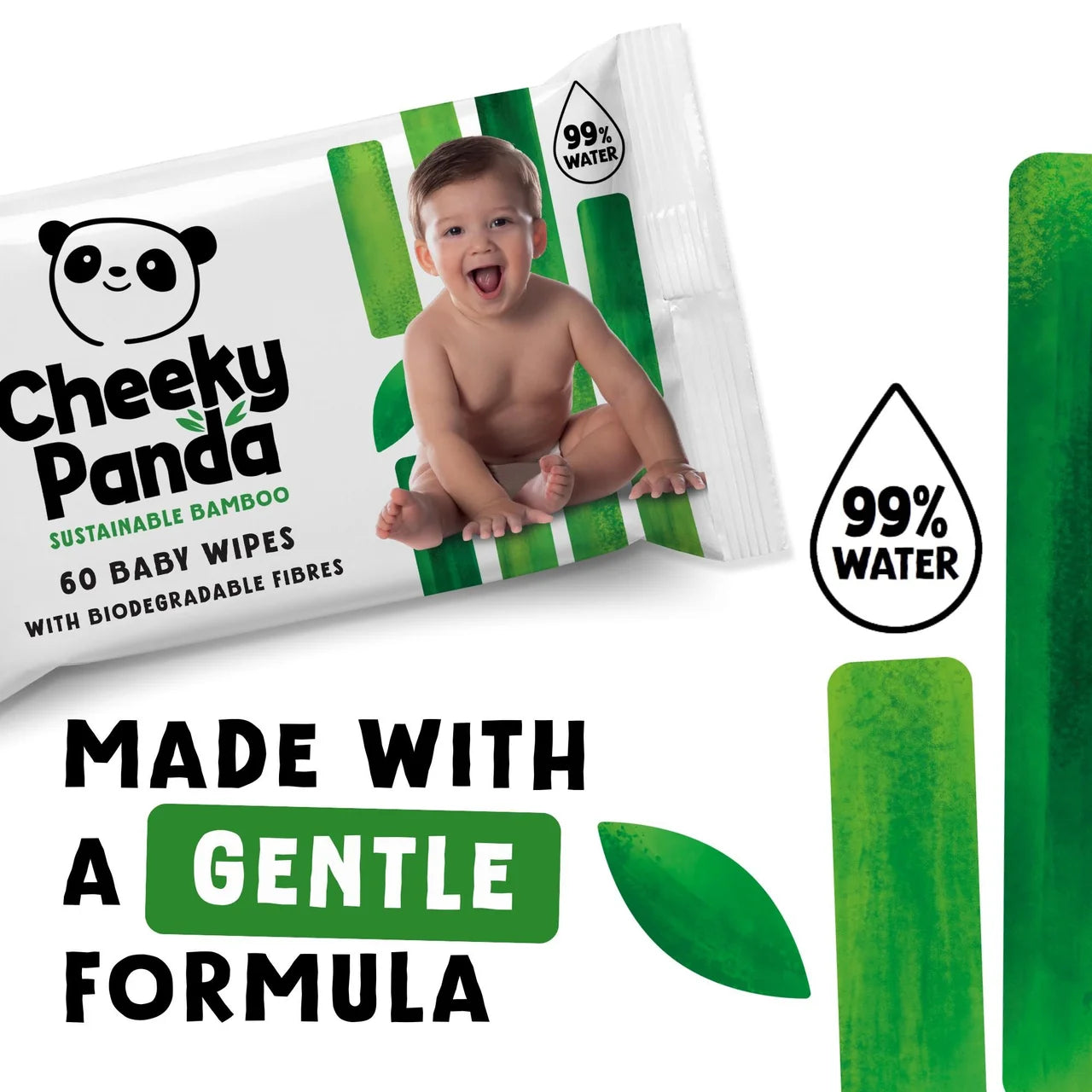Cheeky Panda Bamboo Baby Wipes Multi Pack 12 x 60 per pack