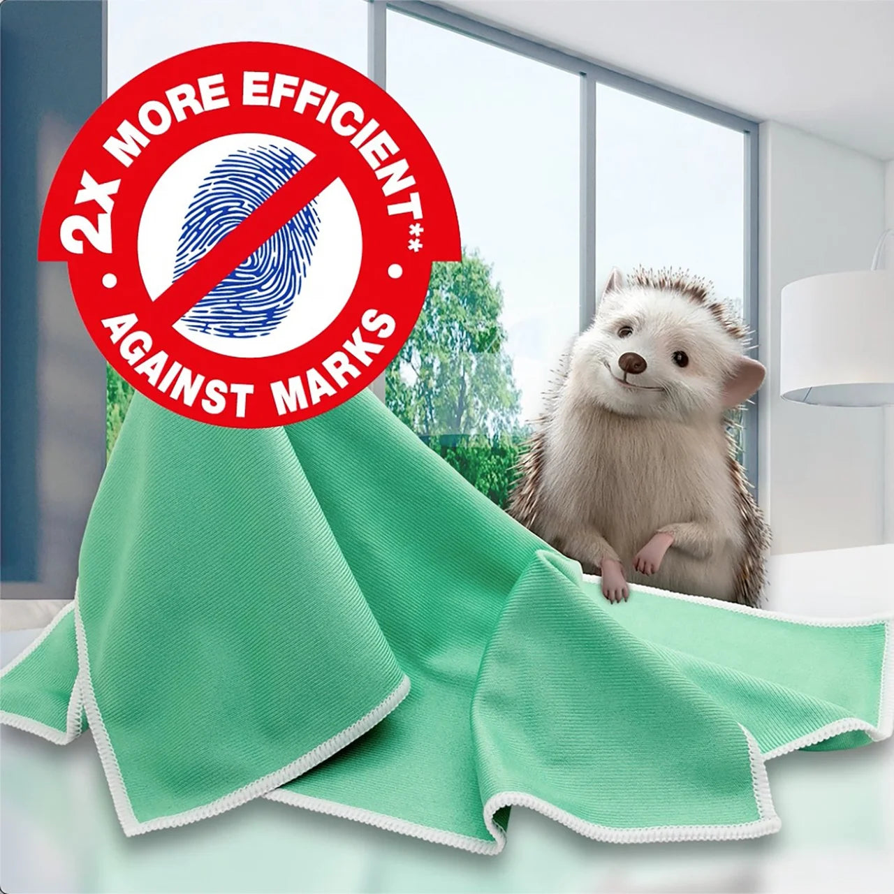 Spontex Microfibre Window Cloth Cleaner Streak Free