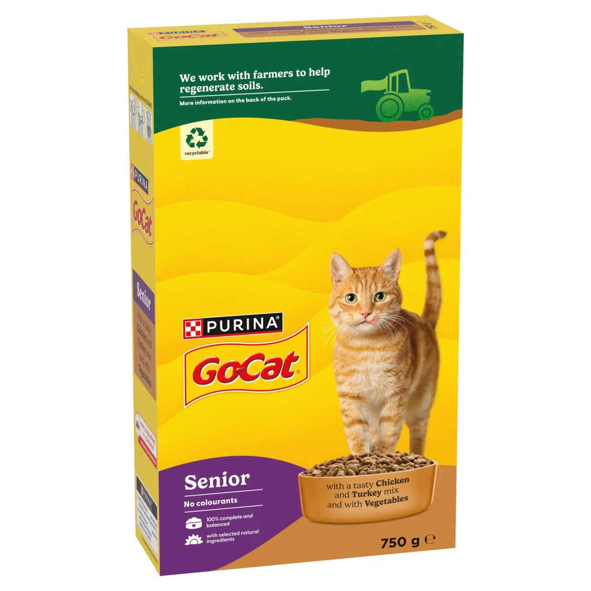 Go-Cat Senior Chicken and Turkey Dry Cat Food 750g