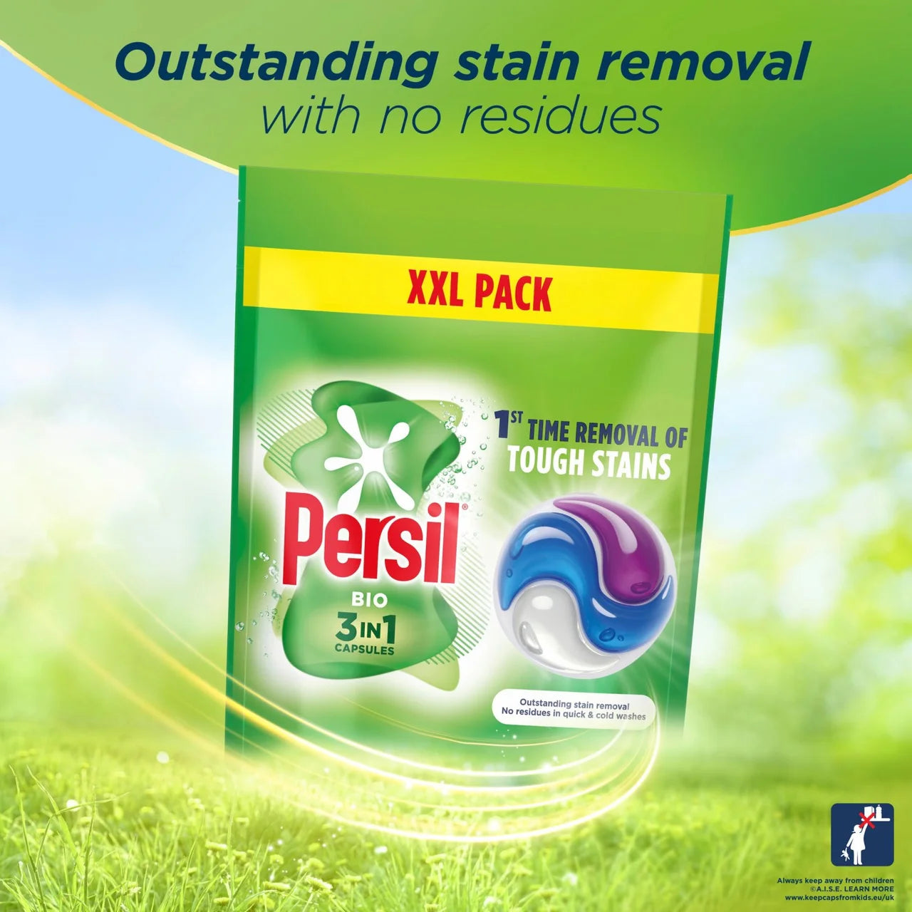 Persil Bio 3 in 1 Laundry Washing Detergent Capsules 48 Washes