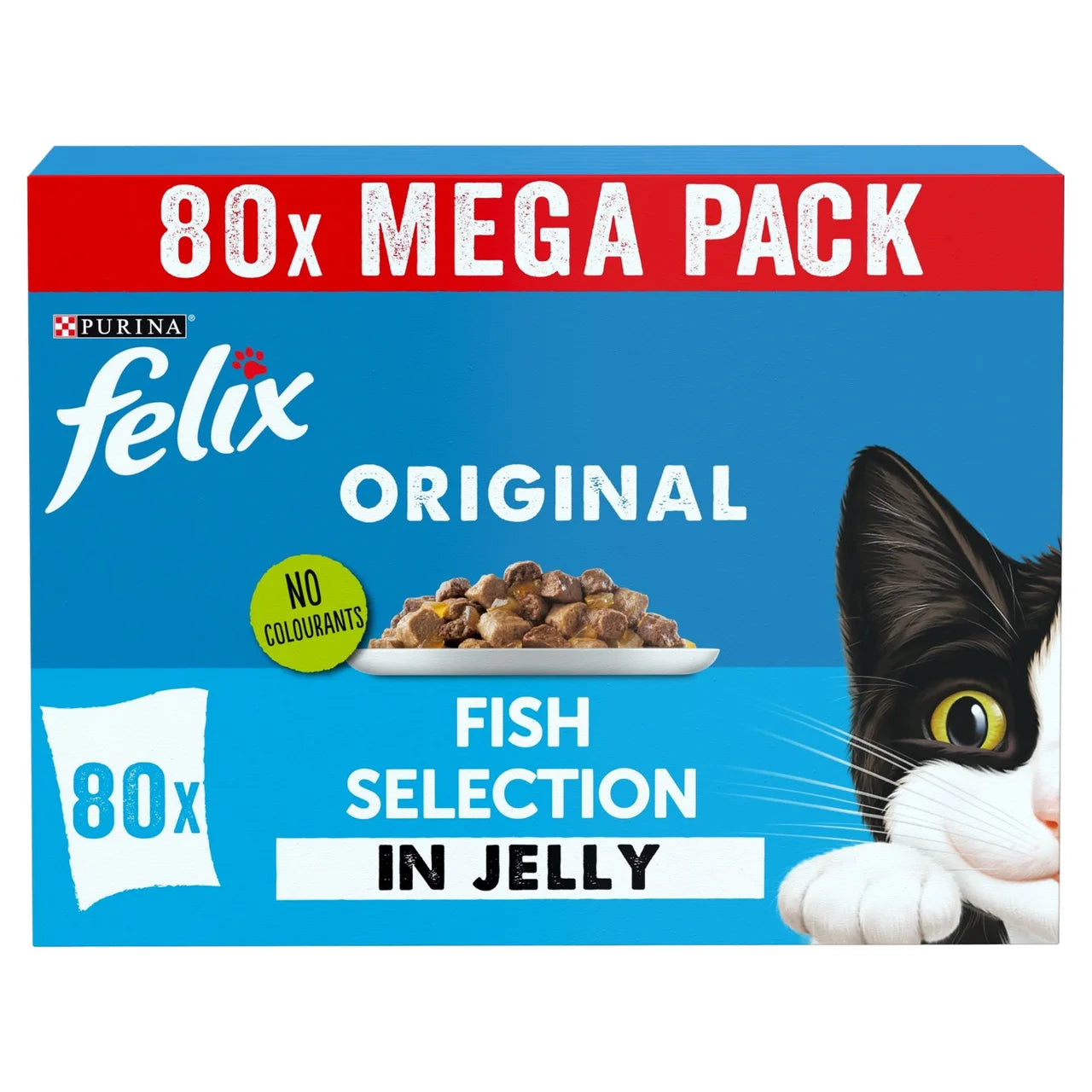 Felix Original Cat Food Fish Selection in Jelly Wet Cat Food 80 x 85g