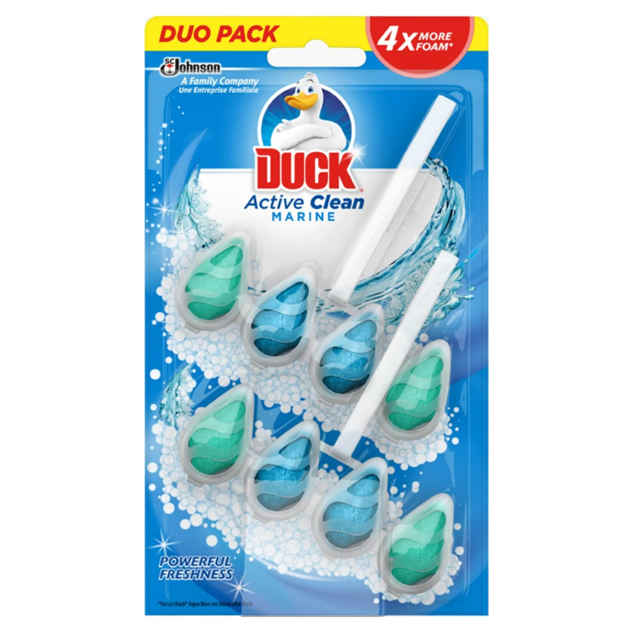 Duck Active Clean Toilet Rim Block Marine Duo Pack 2 x 39g