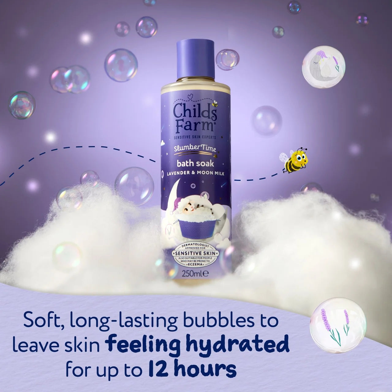 Childs Farm SlumberTime Bath Soak, Lavender & Moon Milk 250ml