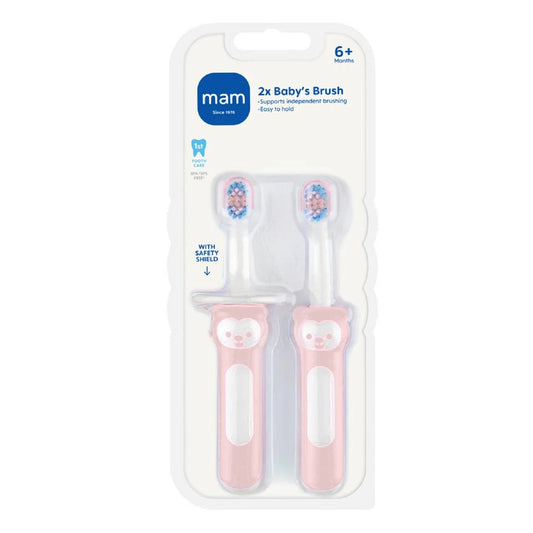 MAM Baby's Brush Double Pack with Safety Shield 2 per pack