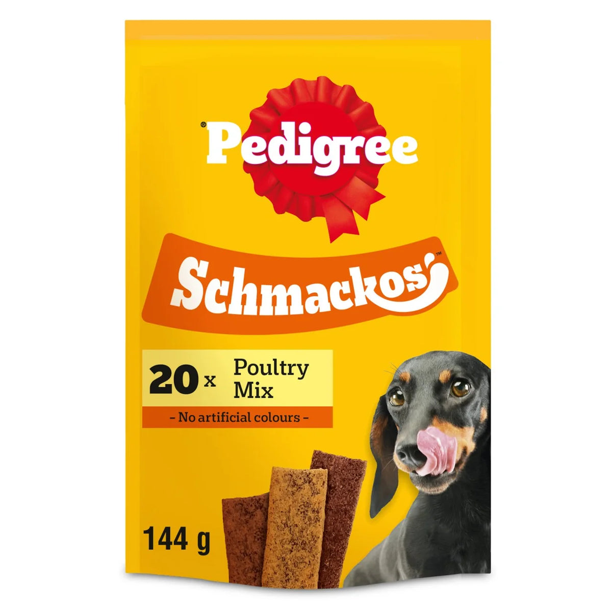 Pedigree Schmackos Adult Dog Treats Poultry Mix 20 x 8g