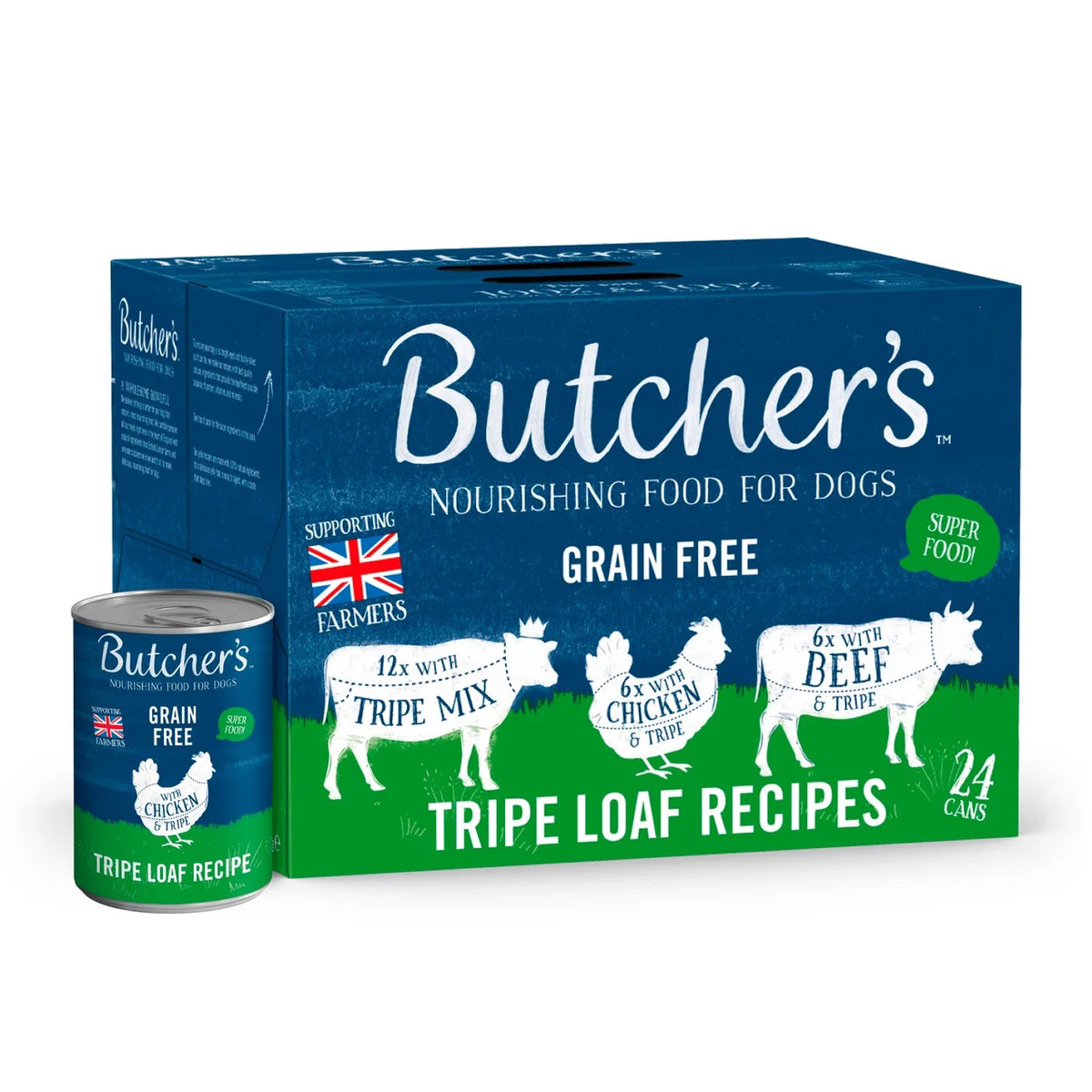 Butcher's Tripe Loaf Recipes Dog Food Tins 24 x 400g