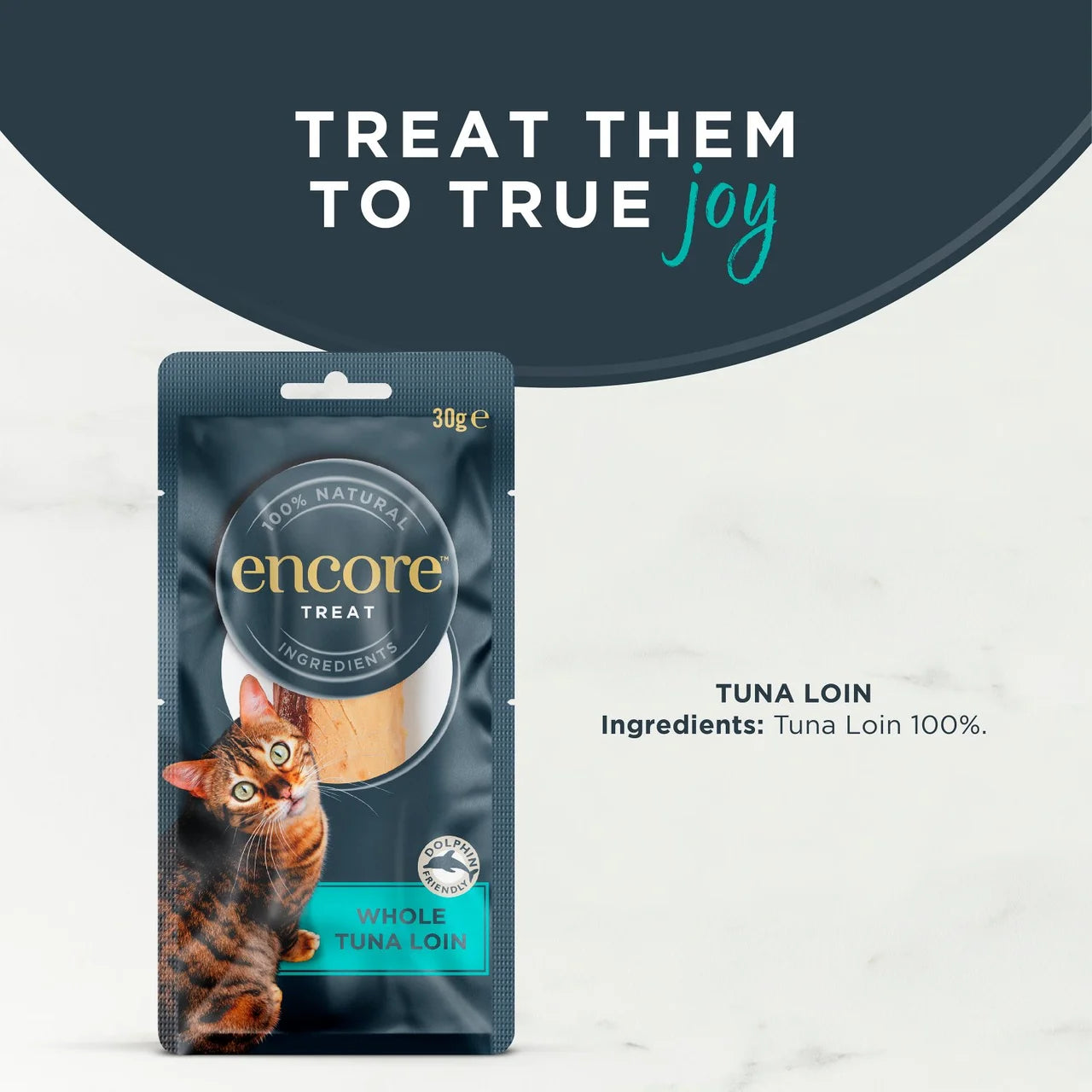 Encore Natural Cat Treat Tuna Fillet Loin Grain Free 30g
