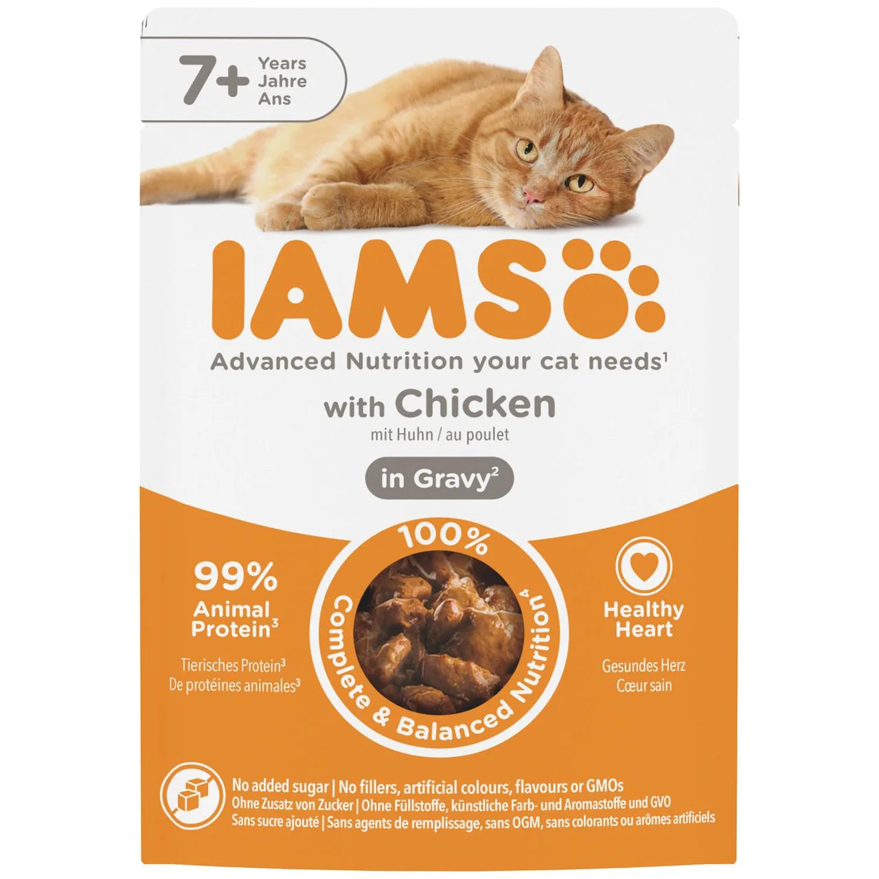 Iams Delights Senior Chicken in Gravy Pouch 85g