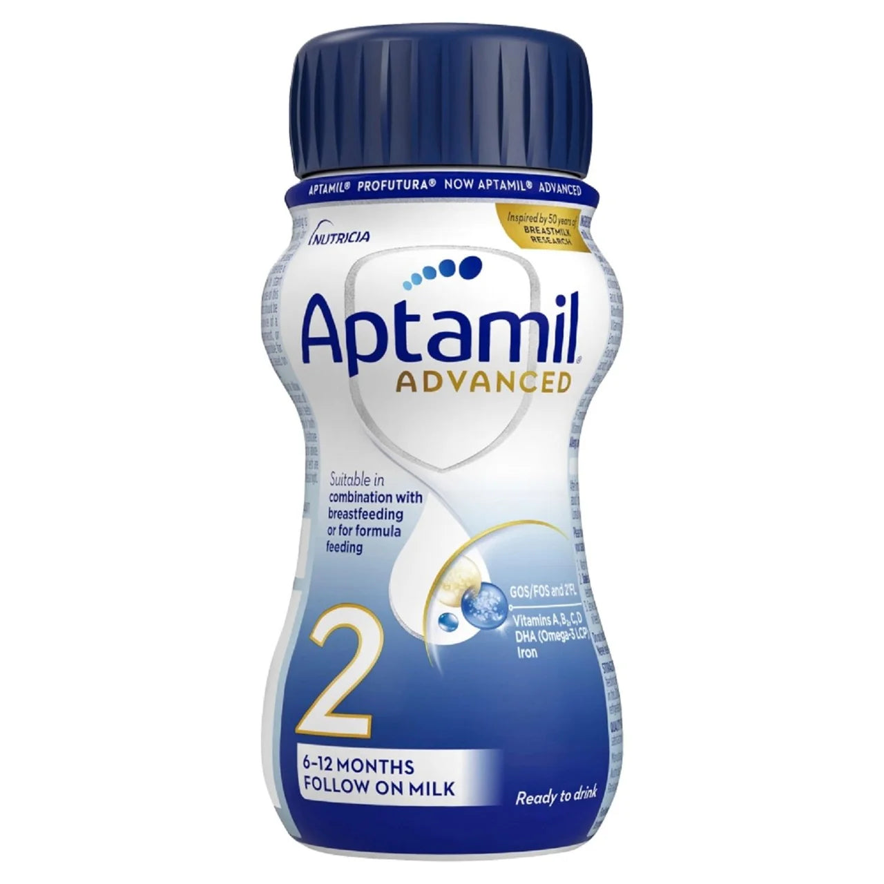 Aptamil Advanced 2 Follow On Formula Baby Milk Liquid 6-12 Months , 12 x 200ml