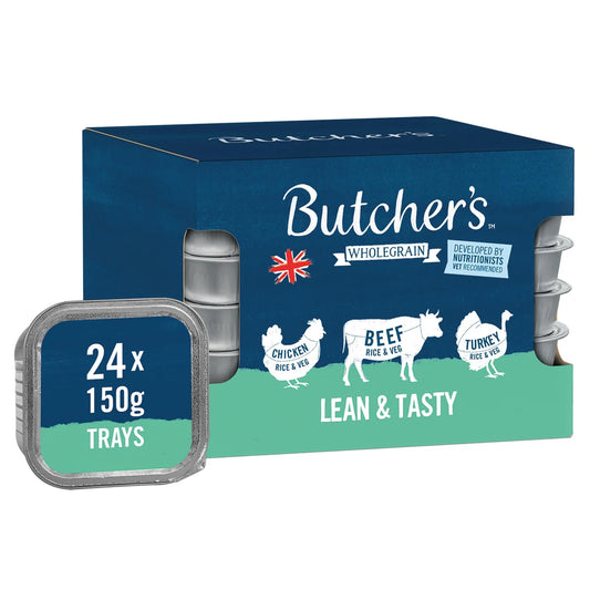 Butcher's Lean & Tasty Low Fat Dog Food Trays 12x150g