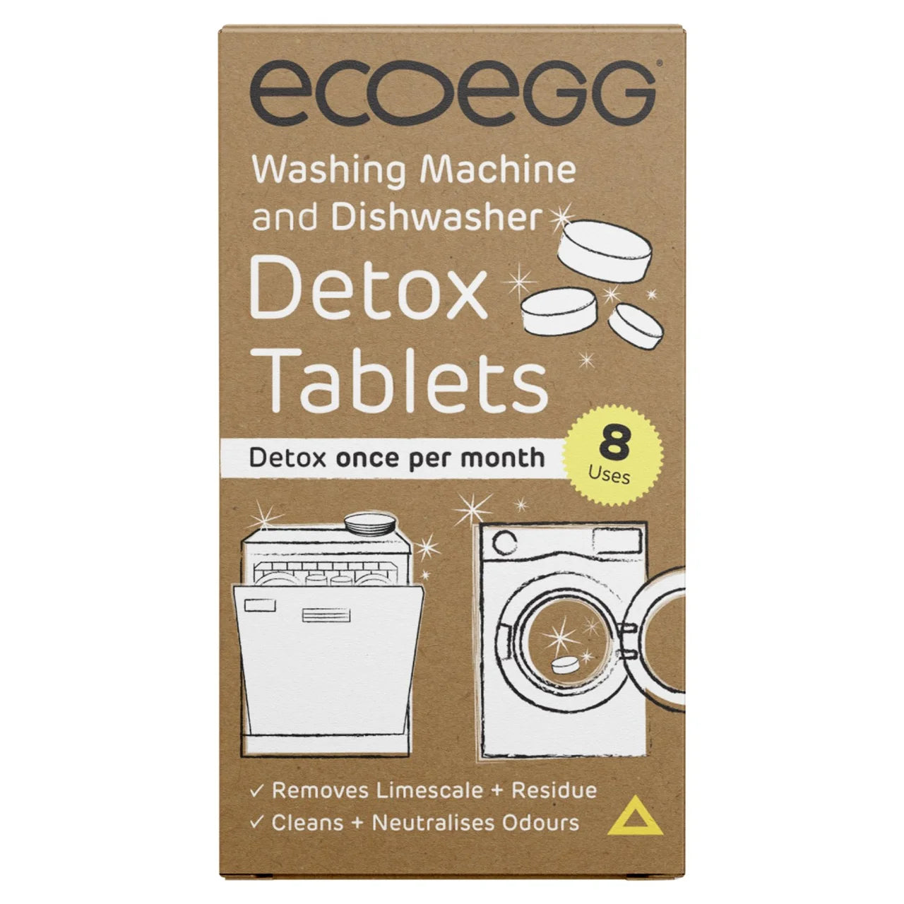Ecoegg Detox Tablets for Washing Machines & Dishwashers 8 per pack
