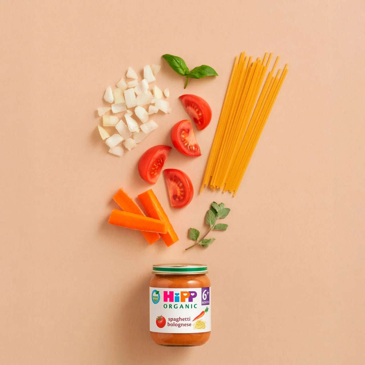 HiPP Organic Spaghetti Bolognese Baby Food Jar 6+ Months 125g