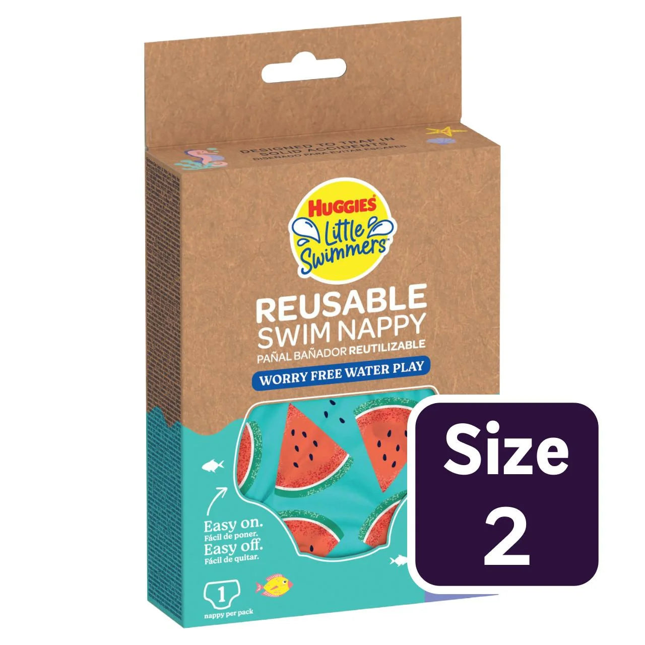 Huggies Little Swimmers Reusable Swim Pant Watermelon Size 2-3 (5-11kg)