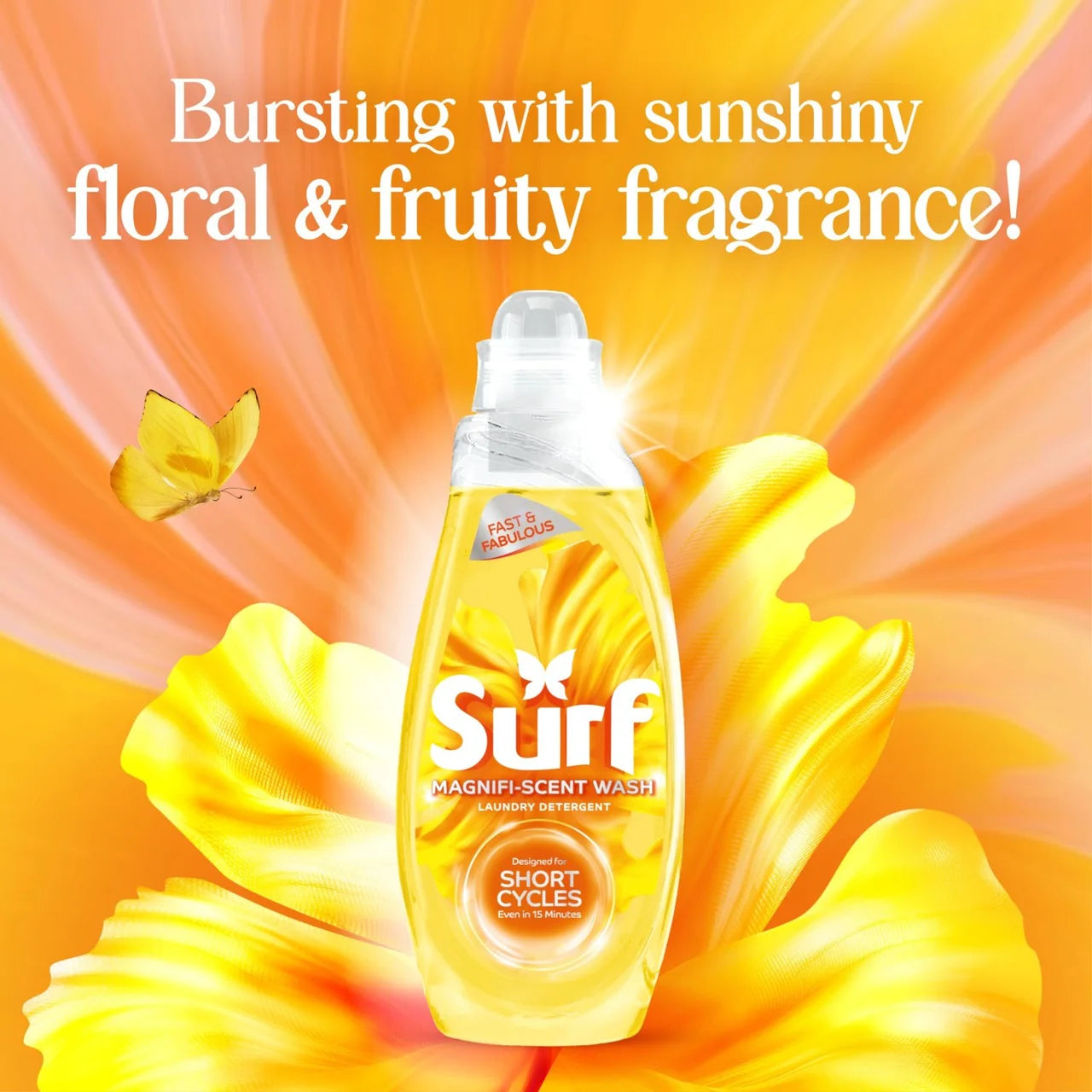 Surf Quick Wash Sunshine Blossom Laundry Detergent 31 Washes 837ml