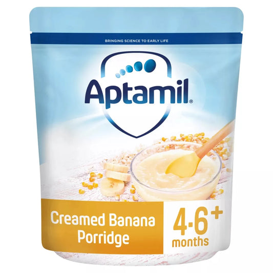 Aptamil Creamed Banana Porridge Baby Cereal 4+ Months 125g
