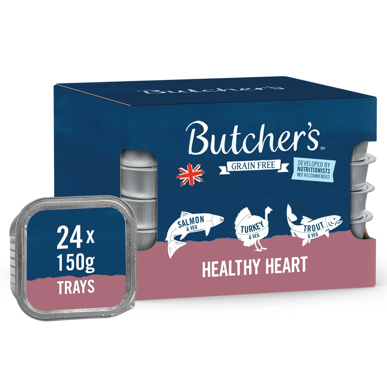 Butcher's Healthy Heart Dog Food Trays 24x150g