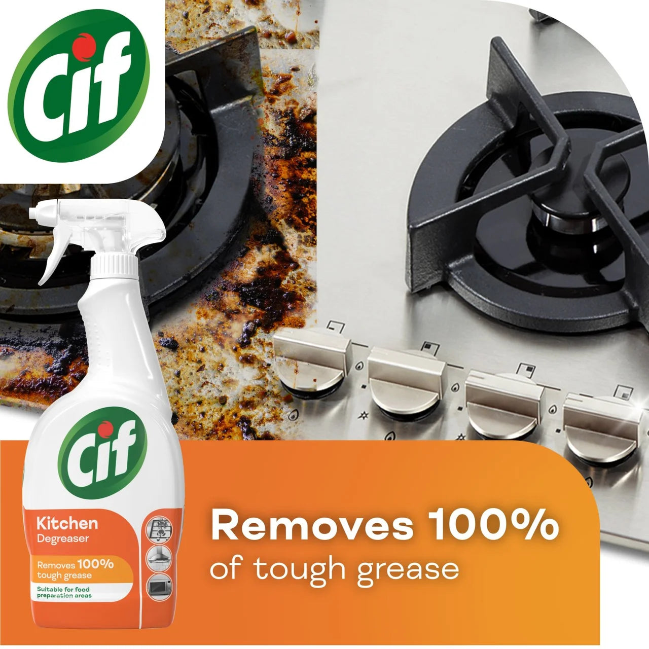 Cif Cleanboost Kitchen Cleaner Spray Deagreaser 700 ml