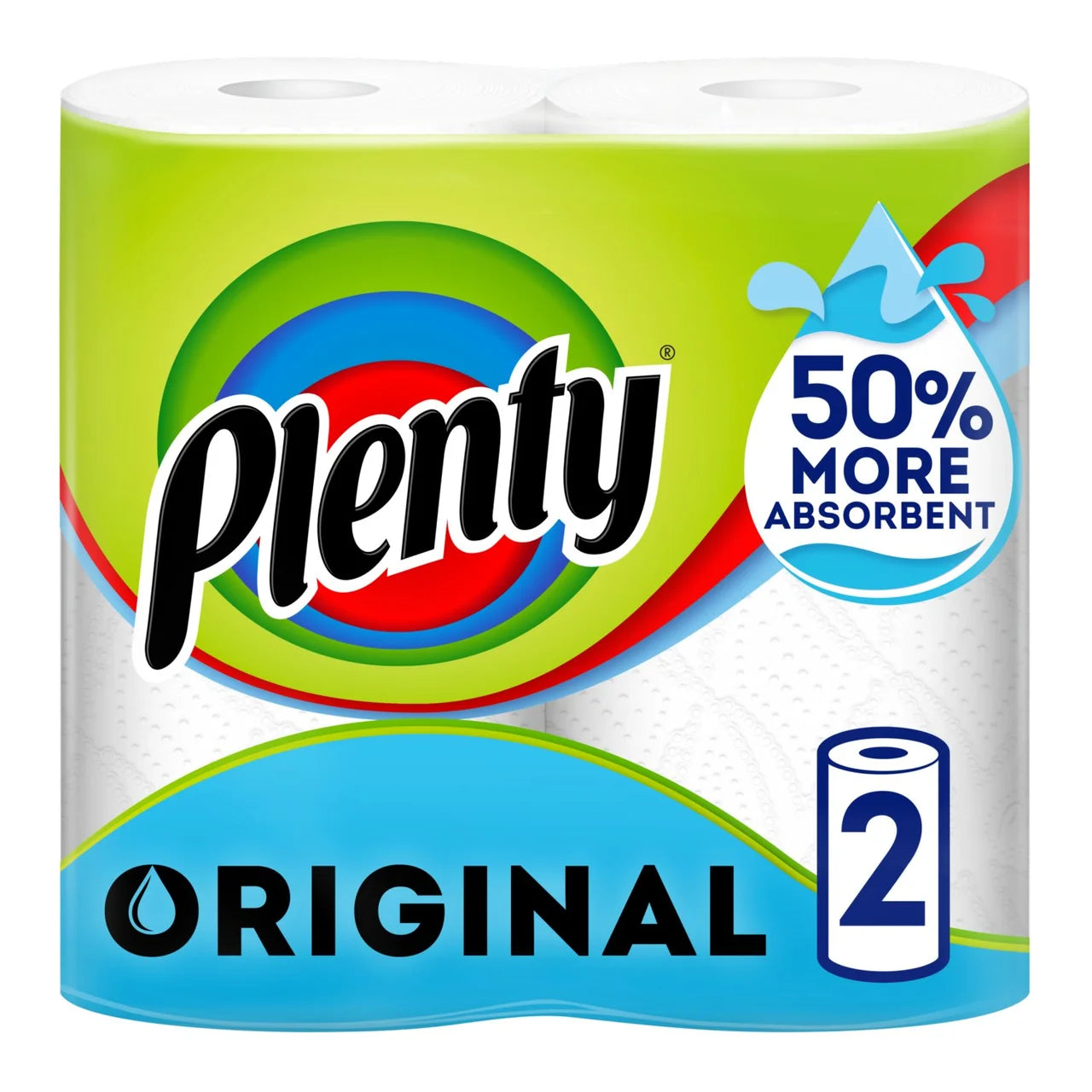 Plenty Ultrasorb Kitchen Roll 2 per pack