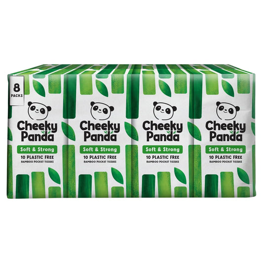Cheeky Panda Paper Wrapped Bamboo Pocket Tissue 8 x 10 per pack