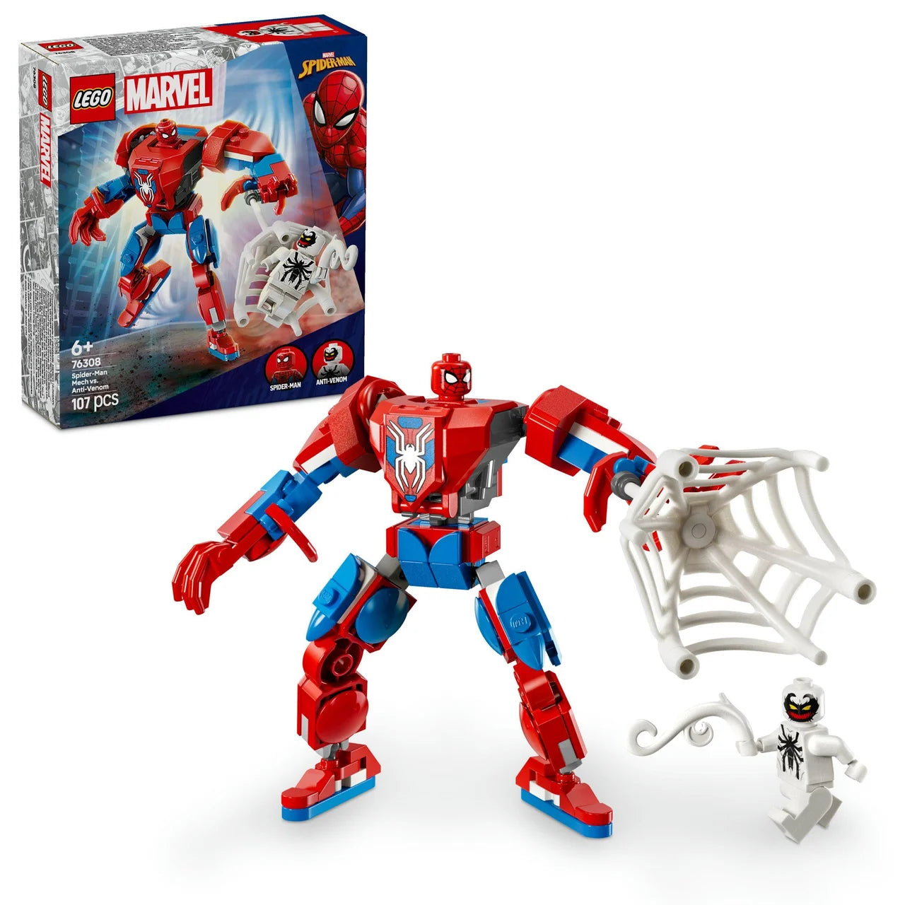 LEGO Super Heroes Marvel Spider-Man Mech vs. Anti-Venom 76308 6+