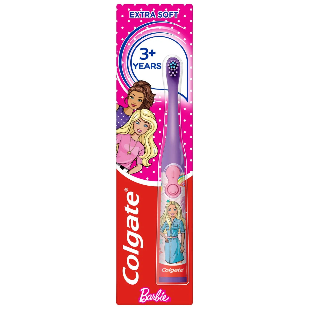 Colgate Kids Battery Toothbrush Extra Soft Barbie 3+ Years