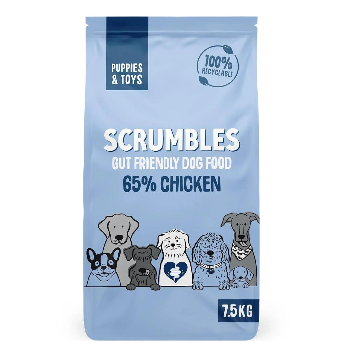 Scrumbles Gluten free, Puppies & Toys Chicken Dry Dog Food 7.5kg