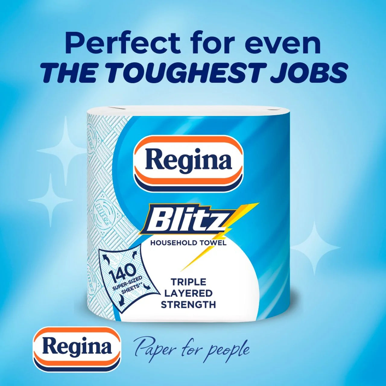 Regina Blitz Kitchen Roll 140 Supersized Sheets 2 Roll
