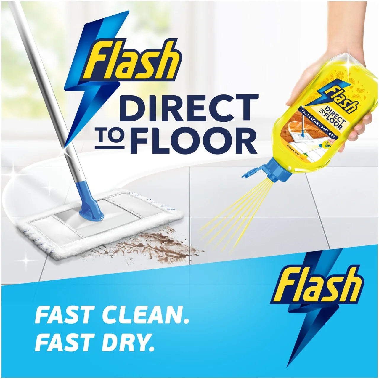 Flash Direct to Floor Cleaner Garden Breeze 800ml
