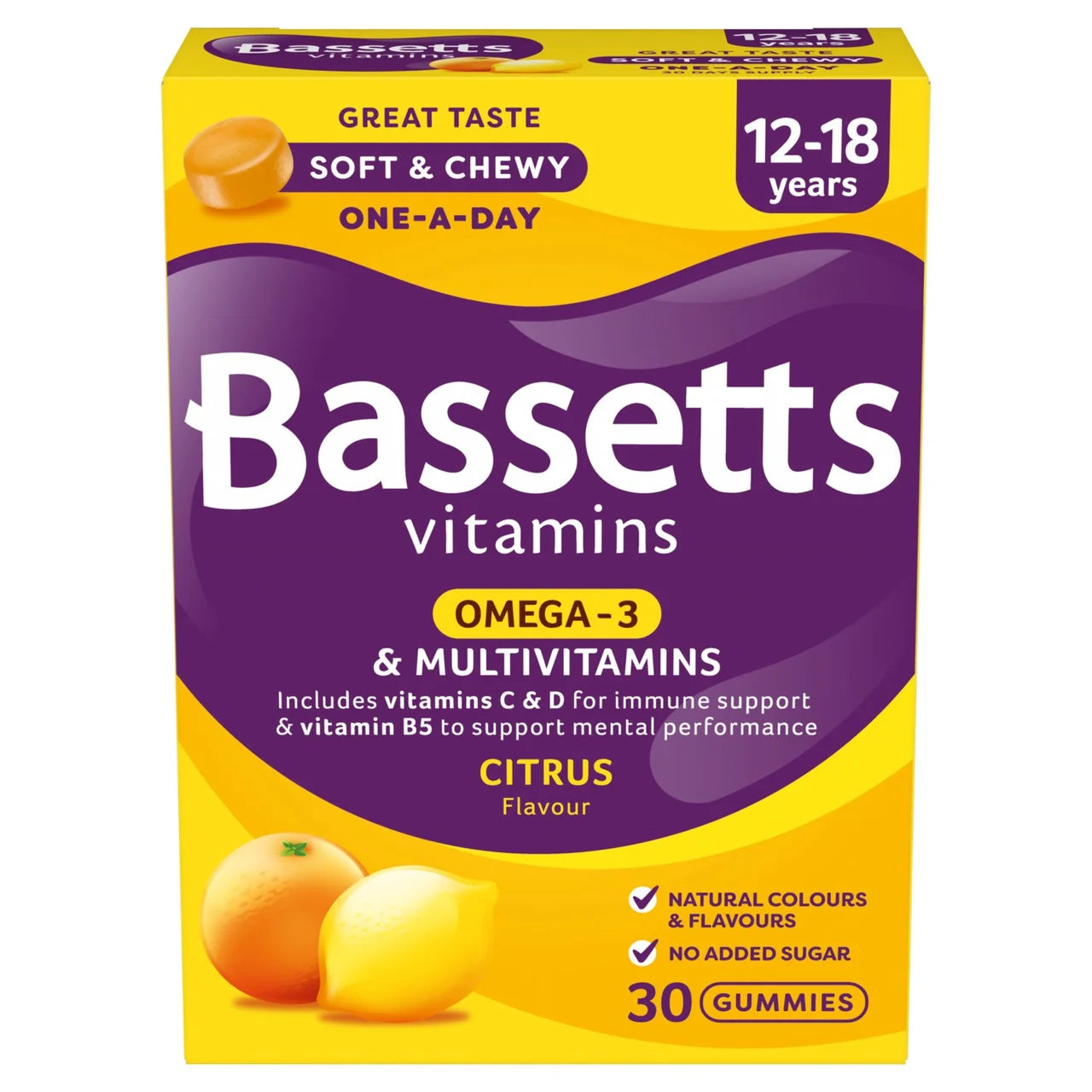 Bassetts Citrus Omega 3 & Multivitamins 12-18ys , 30 per pack