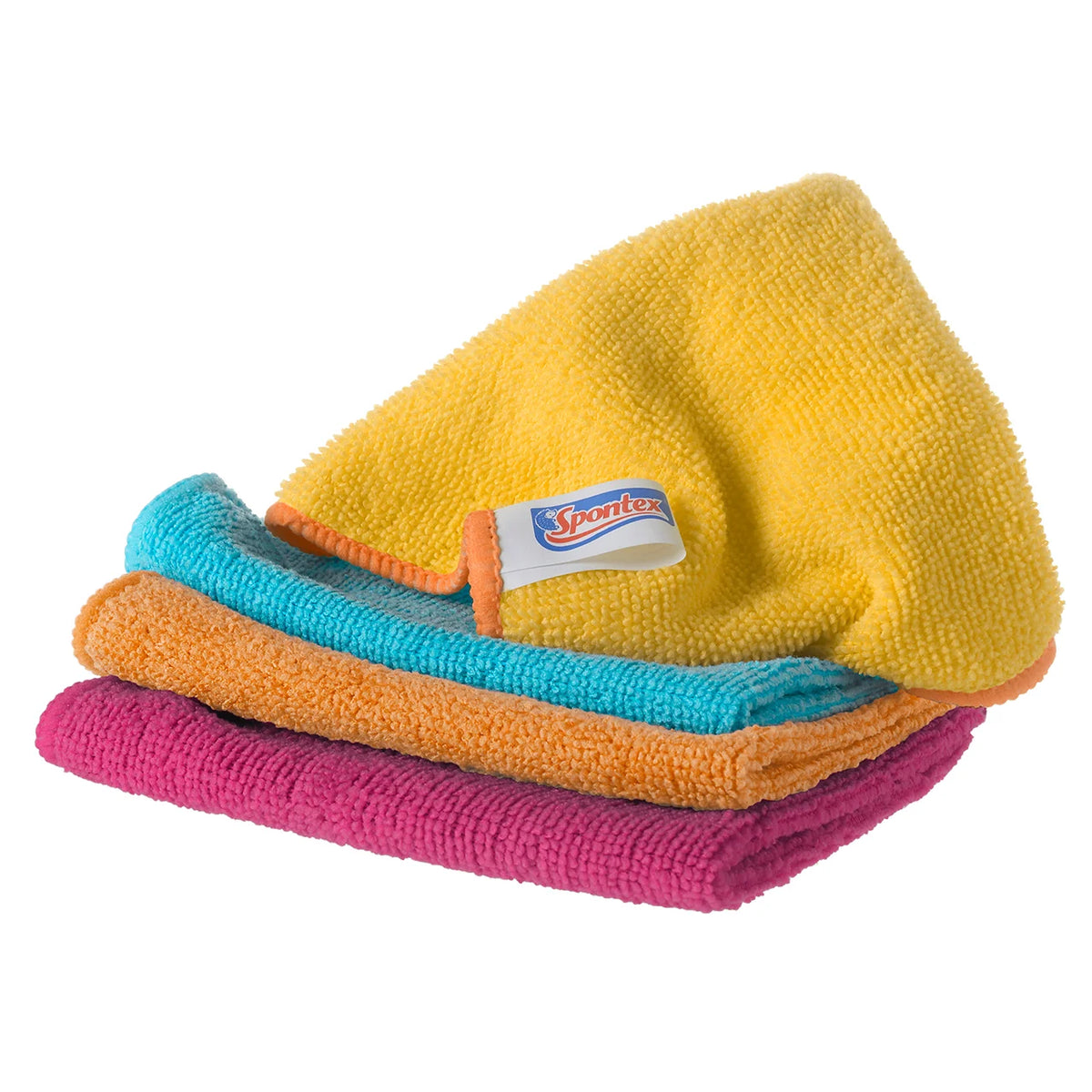 Spontex Microfibre Cloths All Purpose Kitchen and Bathroom Cleaner 4 per pack