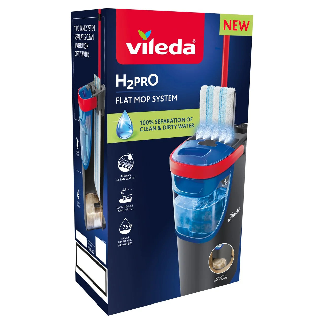 Vileda H2PrO Flat Mop & Bucket System