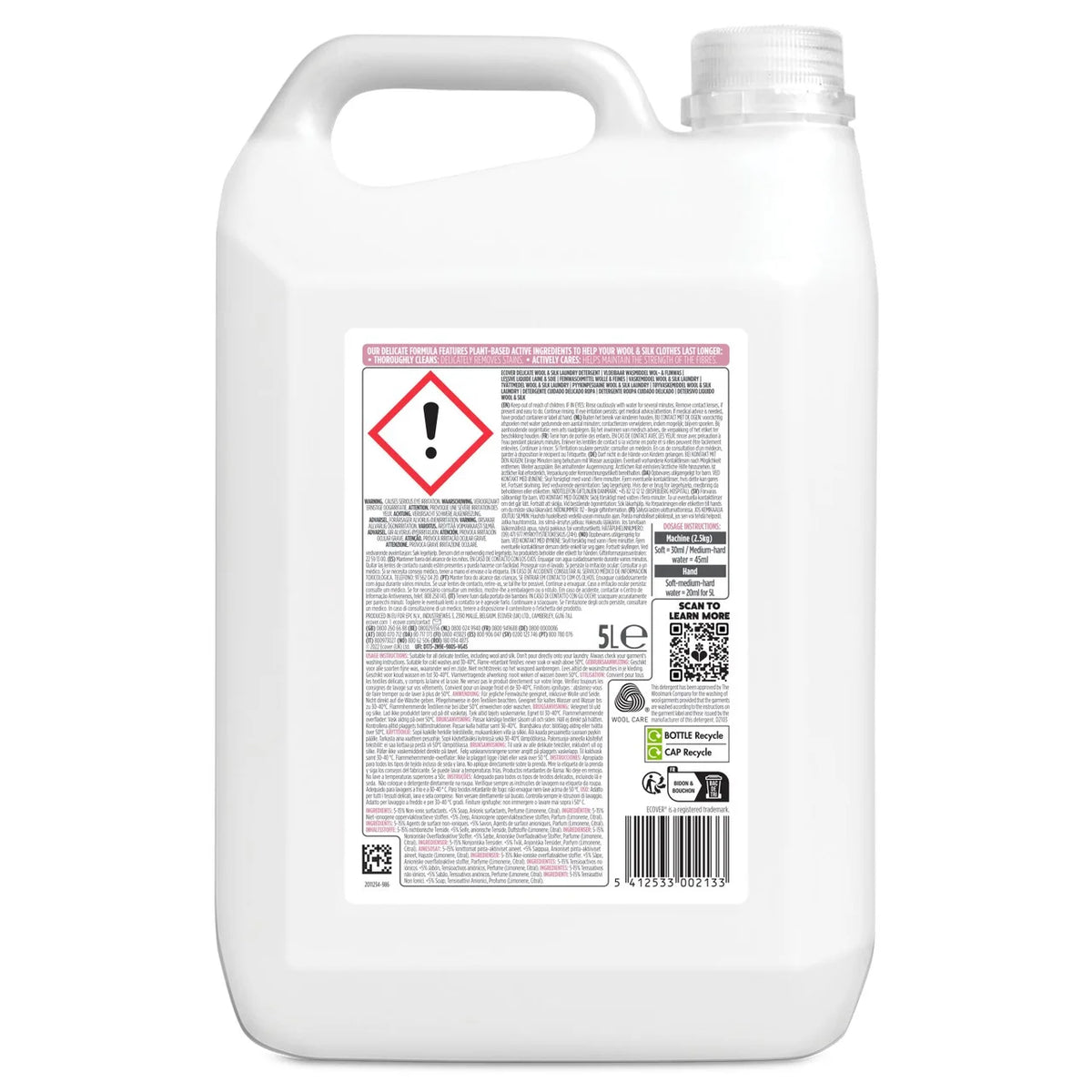 Ecover Delicate Laundry Liquid Refill 110 Washes 5L