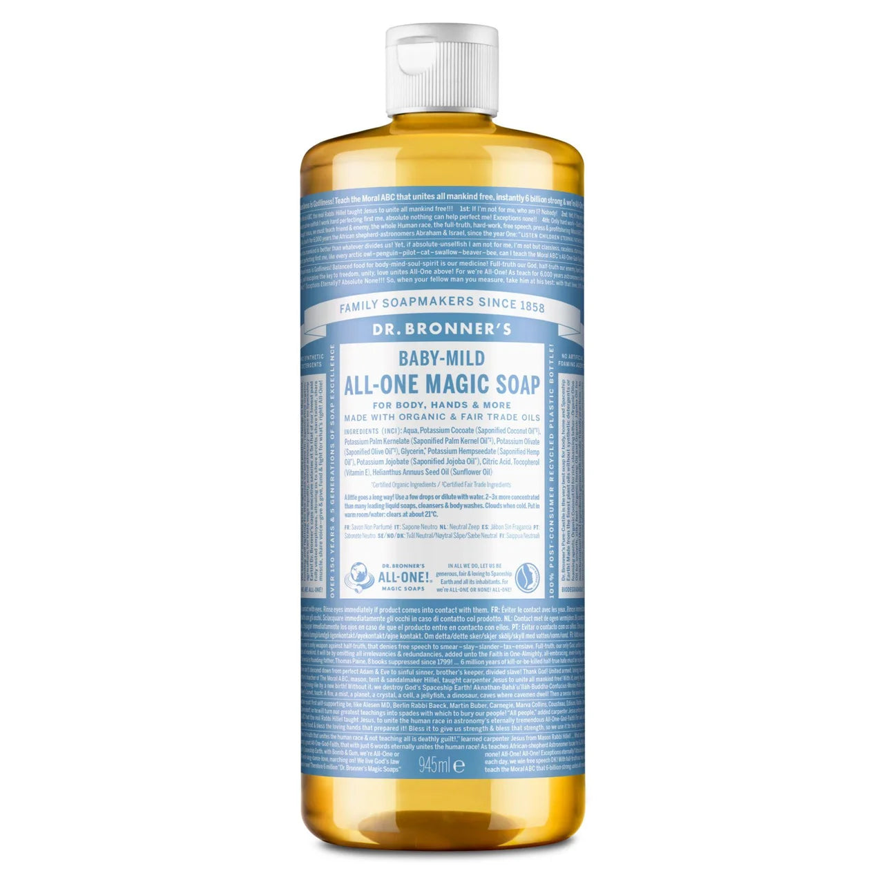 Dr Bronner's Baby Mild Organic All-One Magic Soap 945ml