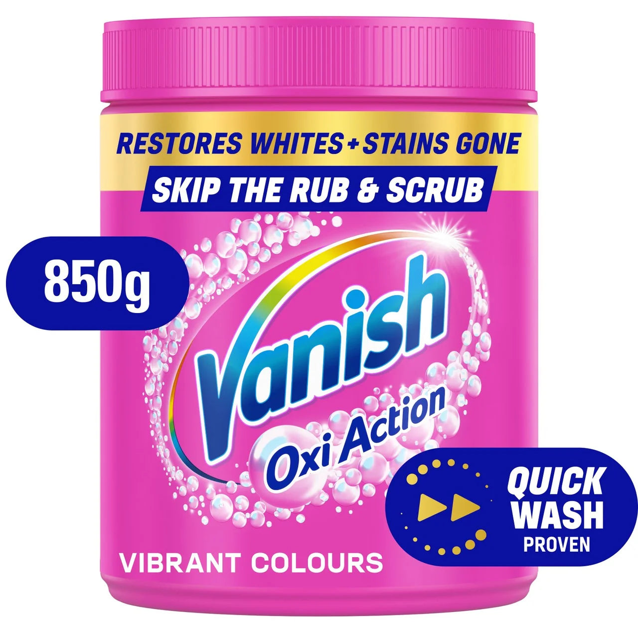 Vanish Oxi Action Fabric Stain Remover Powder Colours 850g