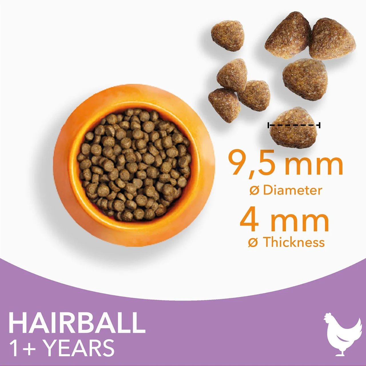 IAMS Advanced Nutrition Hairball Control Cat Food With Fresh Chicken 800g