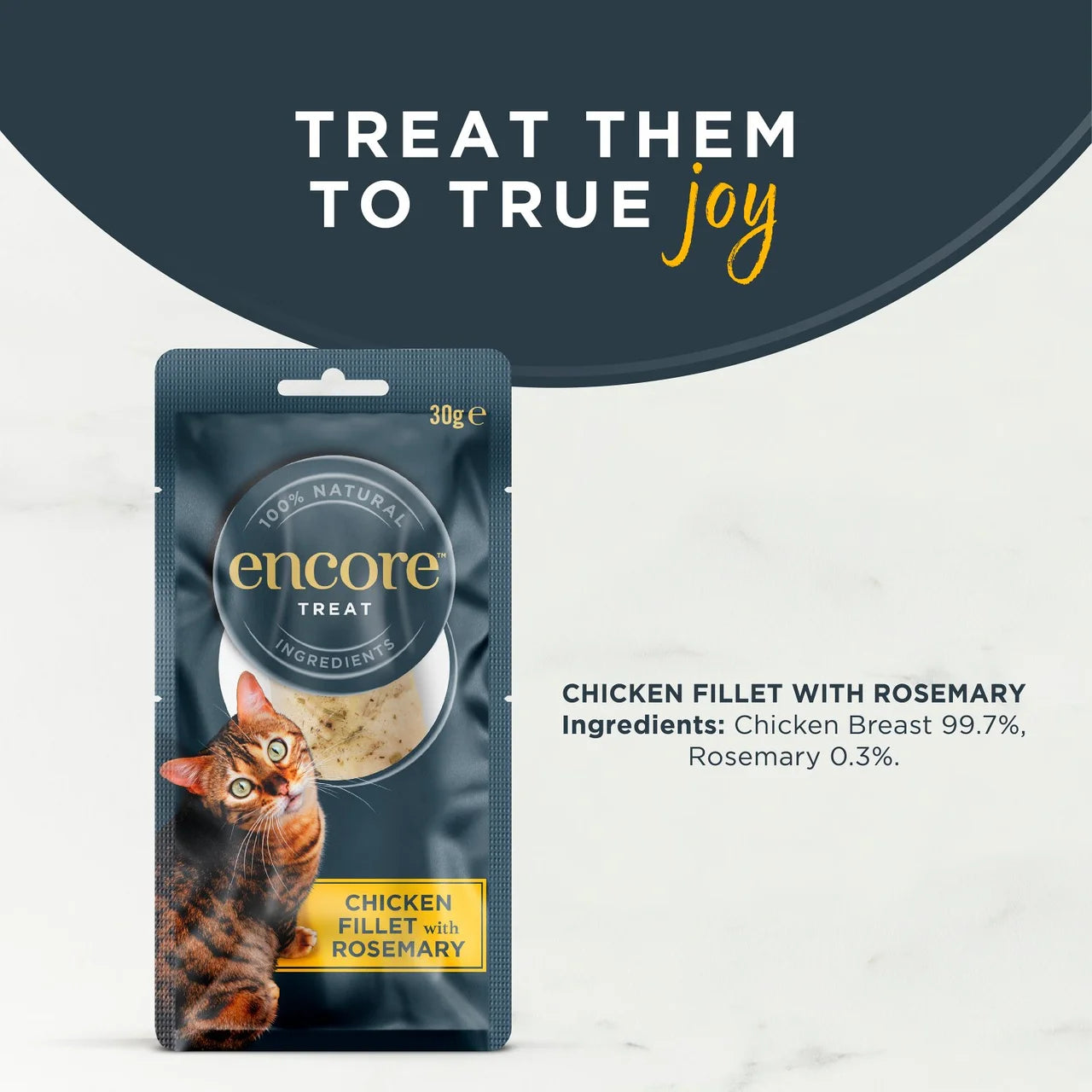 Encore Chicken Fillet with Rosemary Cat Treat 30g
