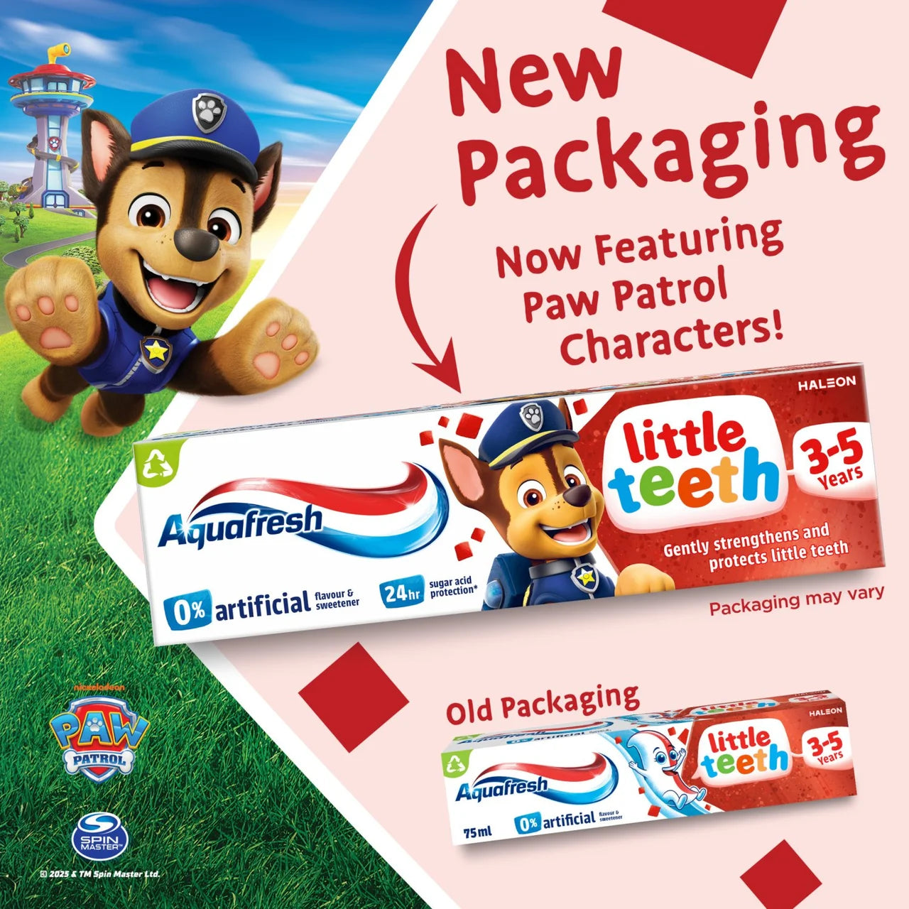 Aquafresh Kids Paw Patrol Little Teeth Toothpaste 3-5 years 75ml