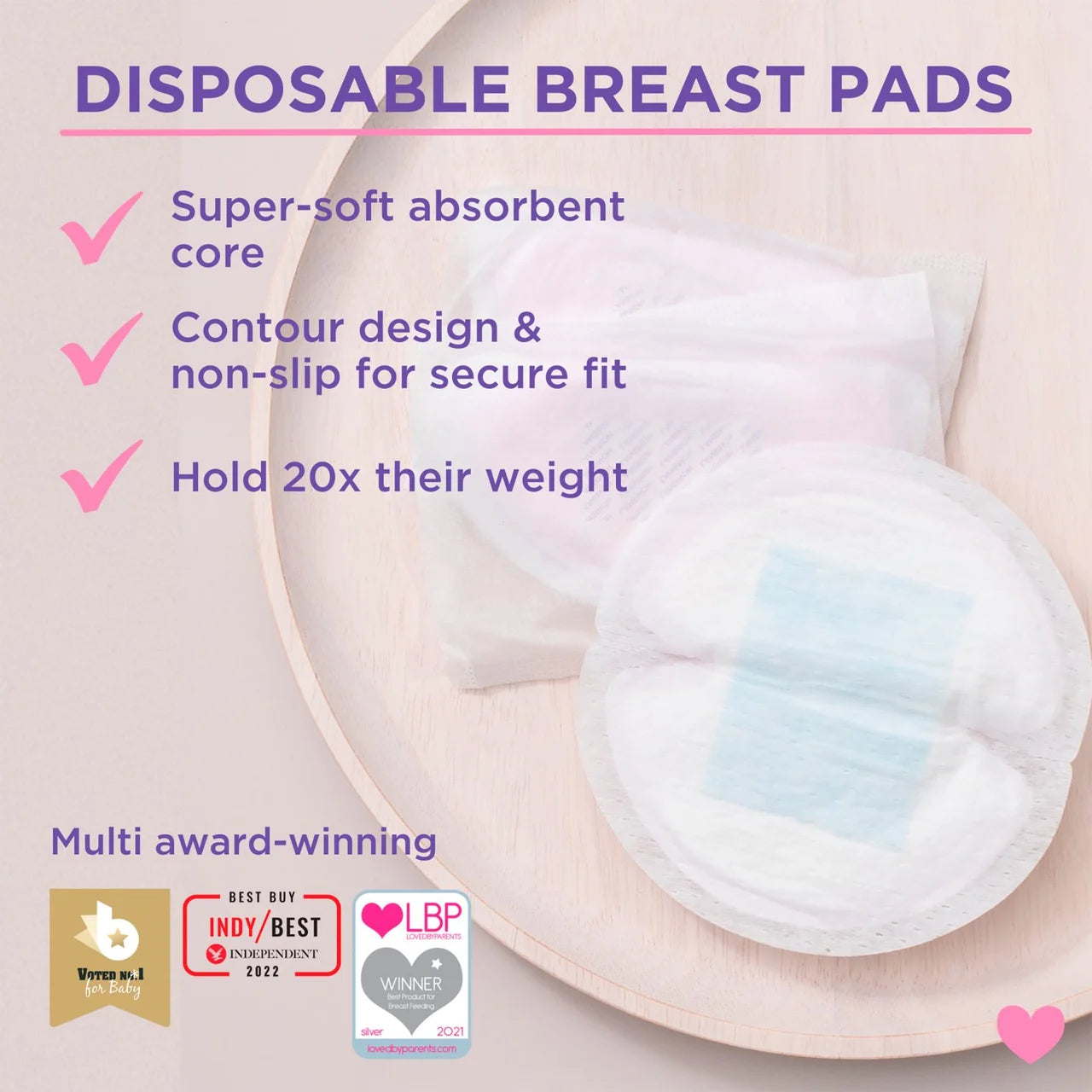 Lansinoh Disposable Nursing Breast Pads 60 per pack