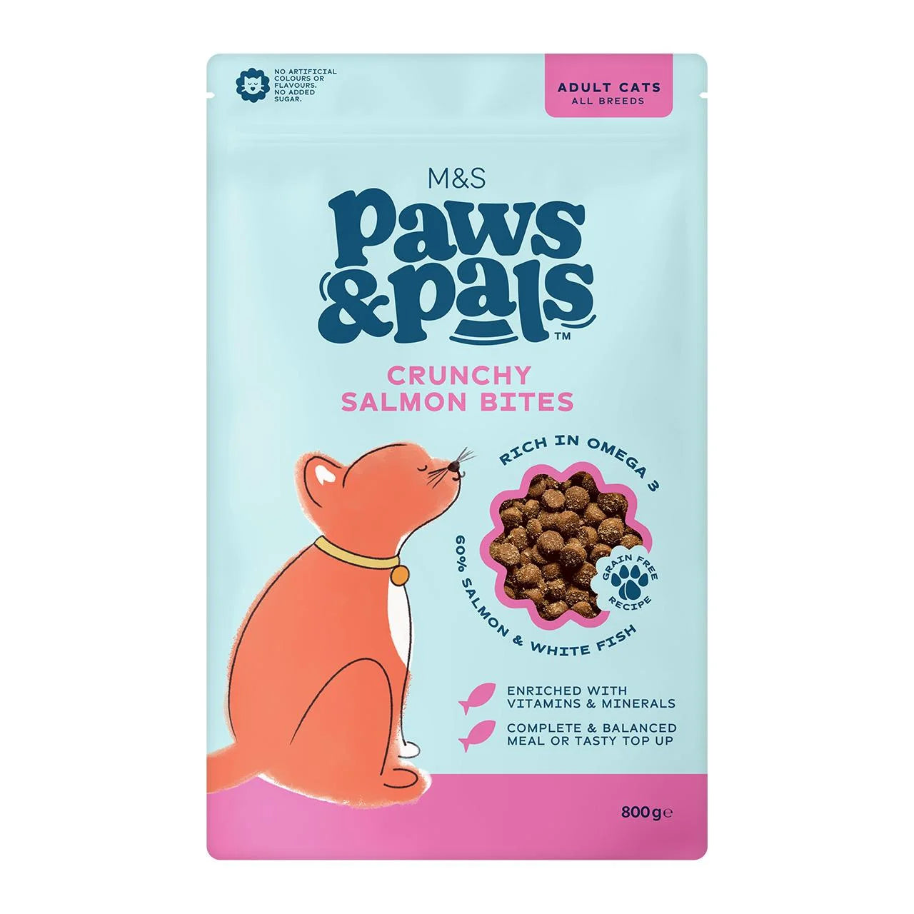 M&S Paws & Pals Crunchy Salmon Bites 800g