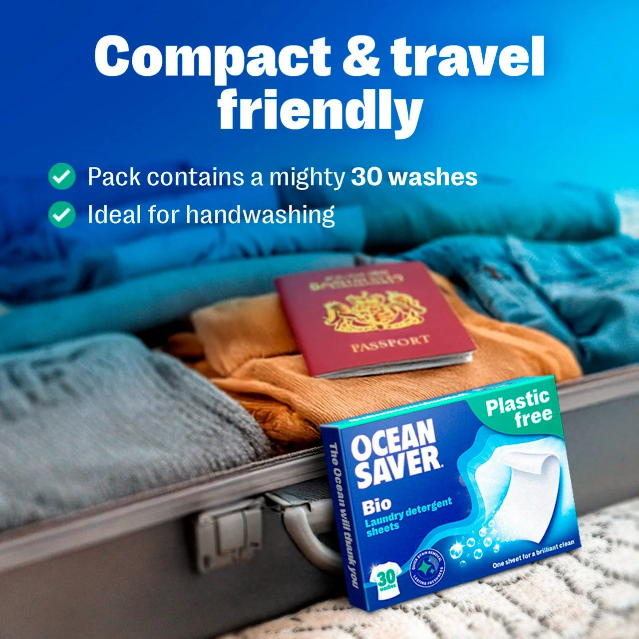 OceanSaver Plastic Free Bio Laundry Detergent Sheets 60 per pack