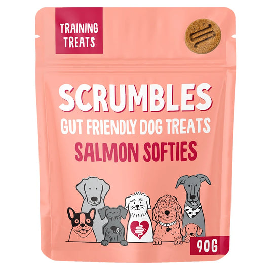 Scrumbles Softies Salmon Dog Treats 90g