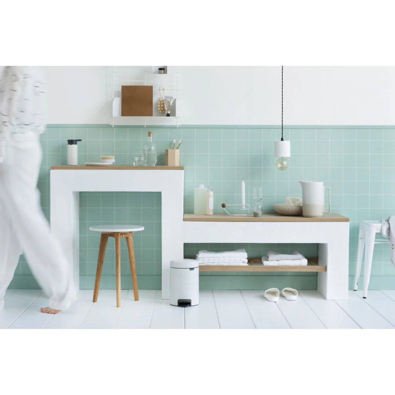 Brabantia Pedal Bin, White 3L
