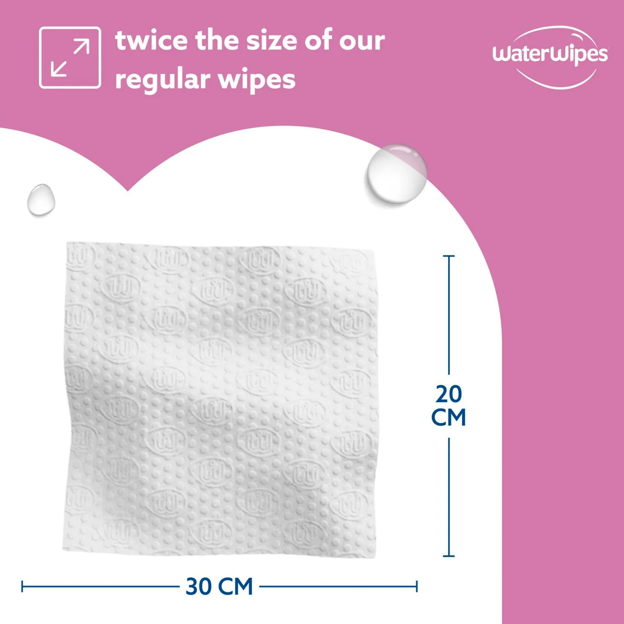 WaterWipes Adult Care Sensitive Wipes 30 per pack