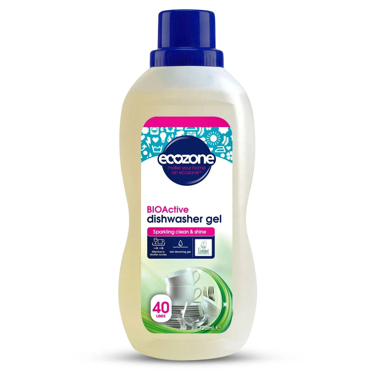 Ecozone BIOActive dishwasher gel 720ml