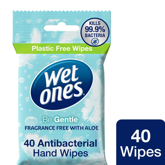 Wet Ones Be Gentle Antibacterial Wipes 40 per pack