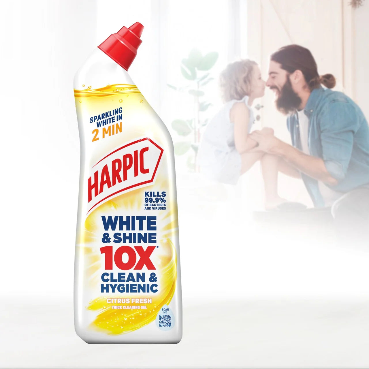 Harpic White & Shine Bleach Citrus Toilet Cleaner Gel 750ml