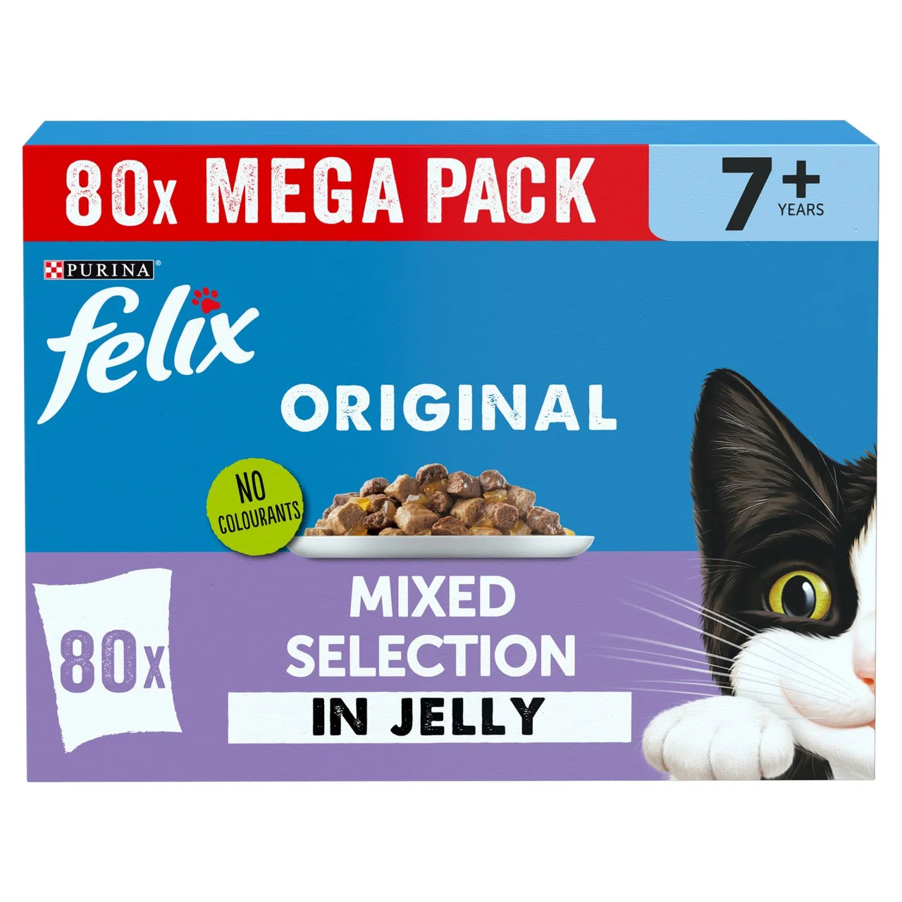 Felix Original Cat Food Senior Mixed Selection in Jelly Wet Cat Food 80 x 85g