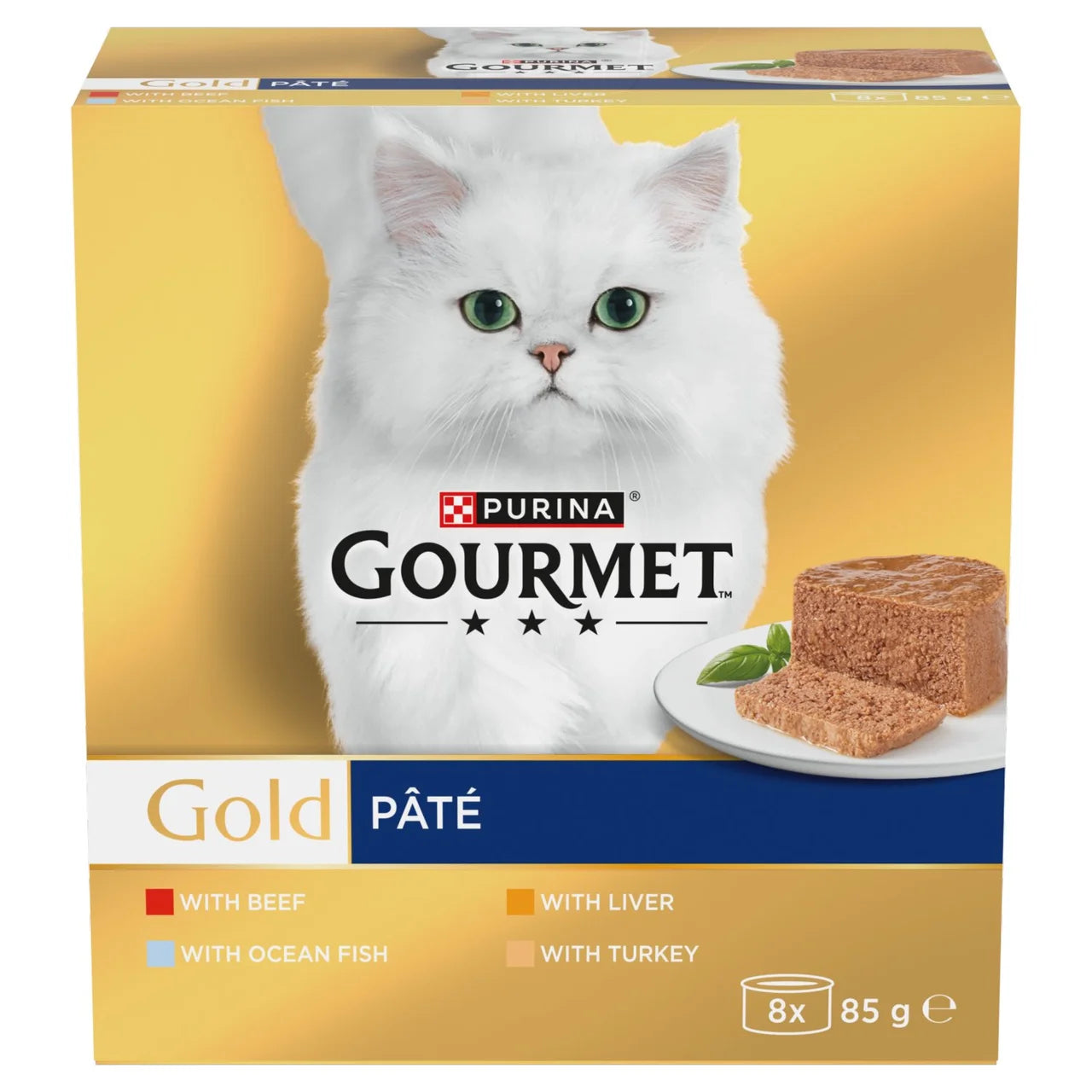 Gourmet Gold Pate Recipes Wet Cat Food 8 x 85g